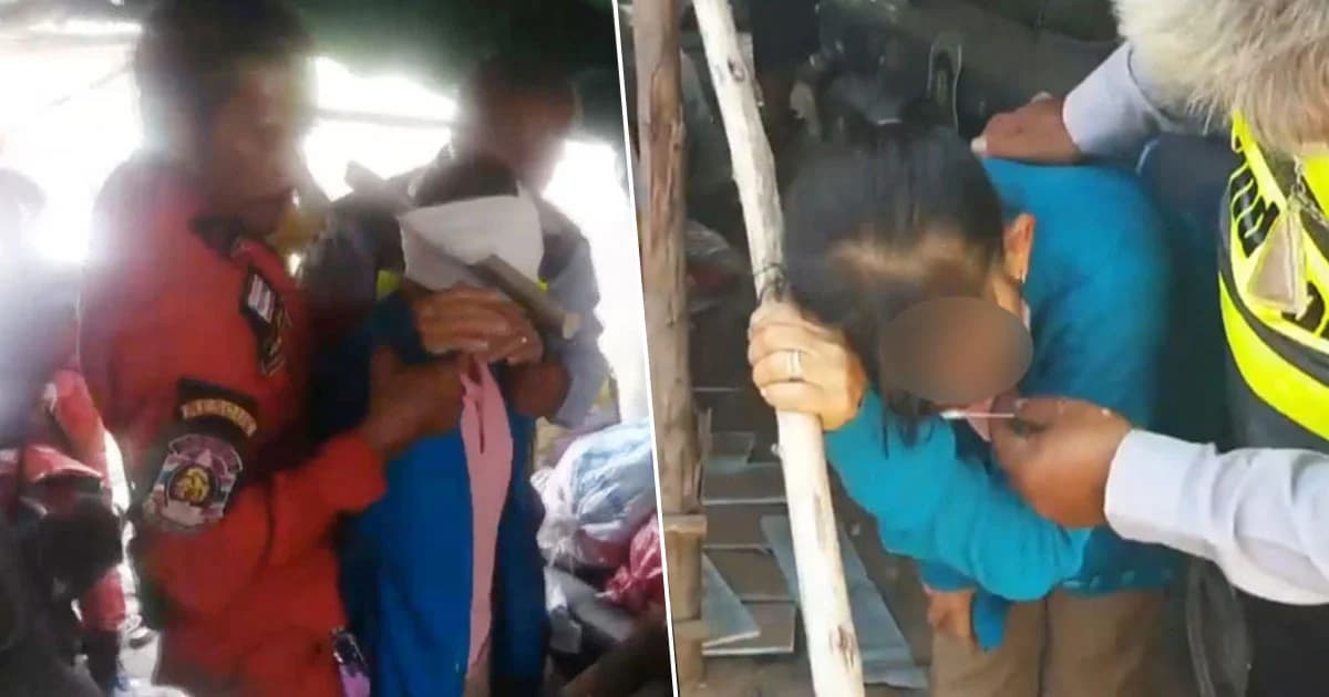 กู้ภัยรุดช่วย ! ยายวัย 59 ก้มอุ้มลูกสุนัข เงยขึ้นมาถูกตะปูปักศีรษะฝังลึก 5 นิ้ว