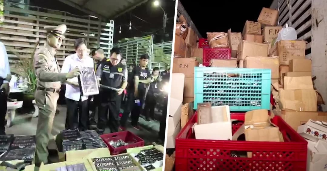‘บิ๊กโจ๊ก’ ลุยค้นโกดังย่านสายไหม ยึดเครื่องสำอางปลอม มูลค่ากว่า 300 ล้าน