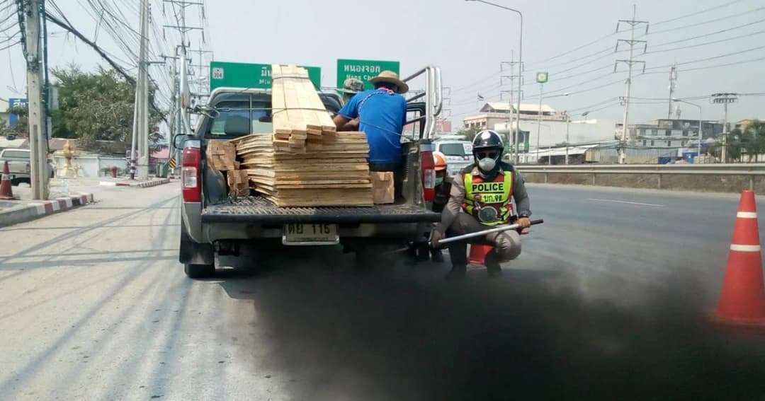 2 เดือนตรวจจับรถควันดำแล้ว 1,274 คัน