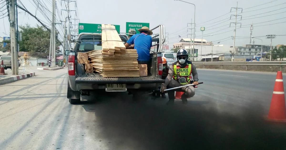 2 เดือนตรวจจับรถควันดำแล้ว 1,274 คัน