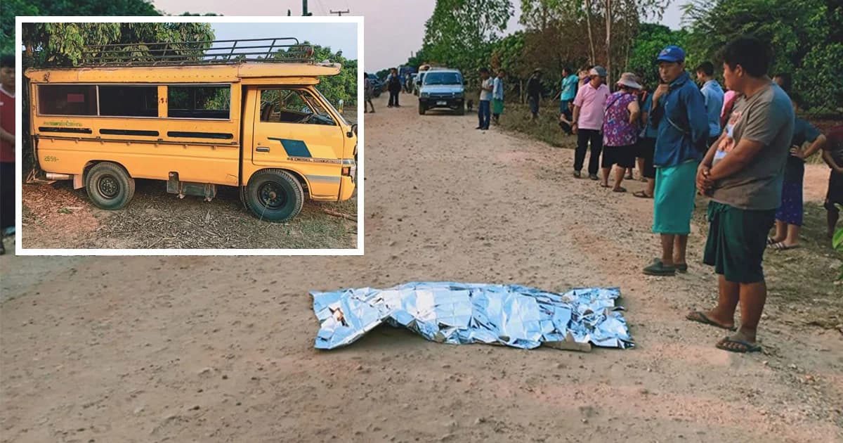 รถรับ-ส่งนักเรียน เครื่องดับ ไหลลงเนิน เด็กอนุบาลกระโดดลงจากรถ ถูกทับดับ 2 ศพ