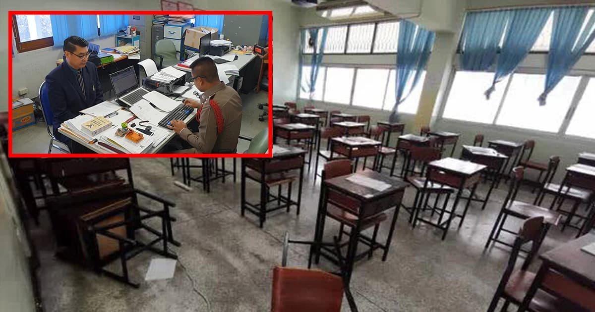 ร.ร.วัดสิงห์ ส่งข้อมูลความเสียหายแก๊งงานบวชป่วนให้ตำรวจ