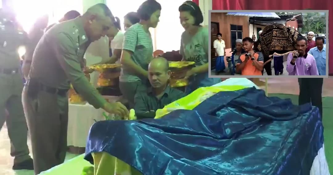พิธีศพ 2 ตำรวจนราธิวาส ถูกจี้ขึ้นรถก่อนยิงเสียชีวิต
