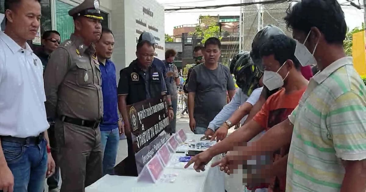 ตำรวจพัทยากวาดล้างแก๊งยาเสพติด รวบเอเย่นต์ 5 ราย