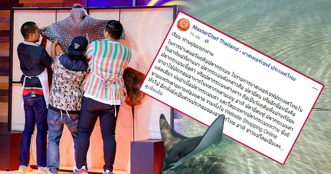 มาสเตอร์เชฟไทยแลนด์ ชี้แจงไม่ได้ใช้ปลากระเบนนกปรุงอาหาร