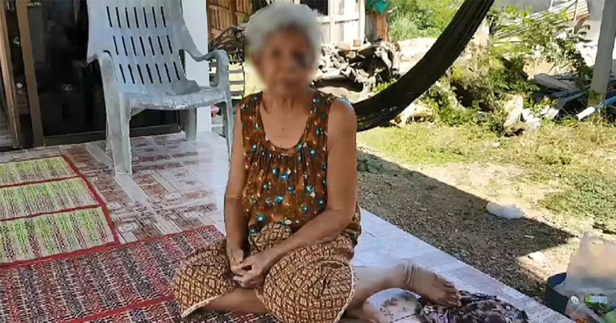 หนุ่มใหญ่ ต่อยแม่วัย 80 ที่กำลังป่วย ตาปูด เลือดกบปาก