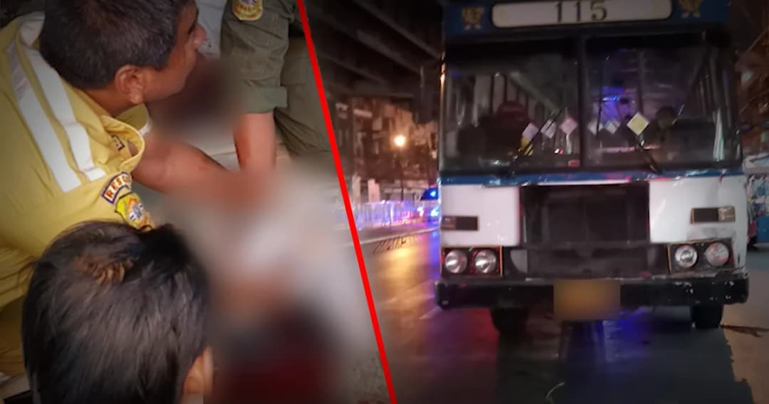 รถเมล์สาย 115 เบรกแตก! พุ่งชนสาวเดินฟุตปาธดับ ตลาดบางกะปิ