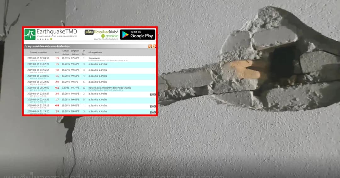 แผ่นดินไหวซ้ำอีกระลอก! เขย่าอ.วังเหนือกลางดึก ขนาด 4.0 ลึก 1 กม.