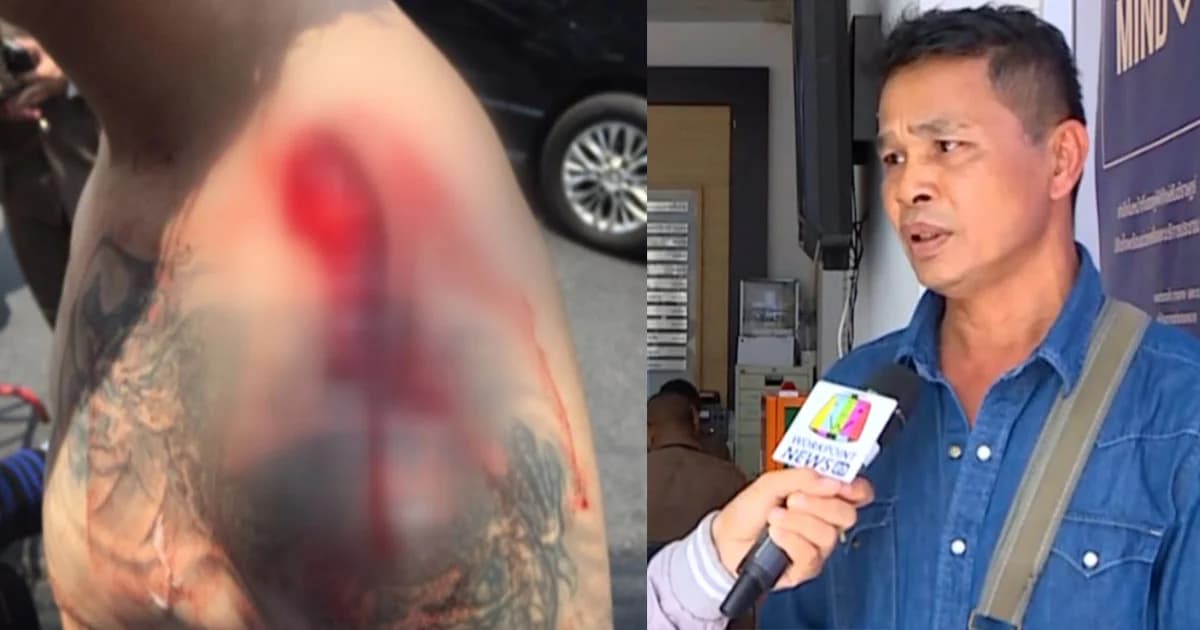 ฉุนถูกด่า “อยู่ให้แก่ตายดีกว่า” วินแทงไหล่แกร็บ เย็บ 8 เข็ม