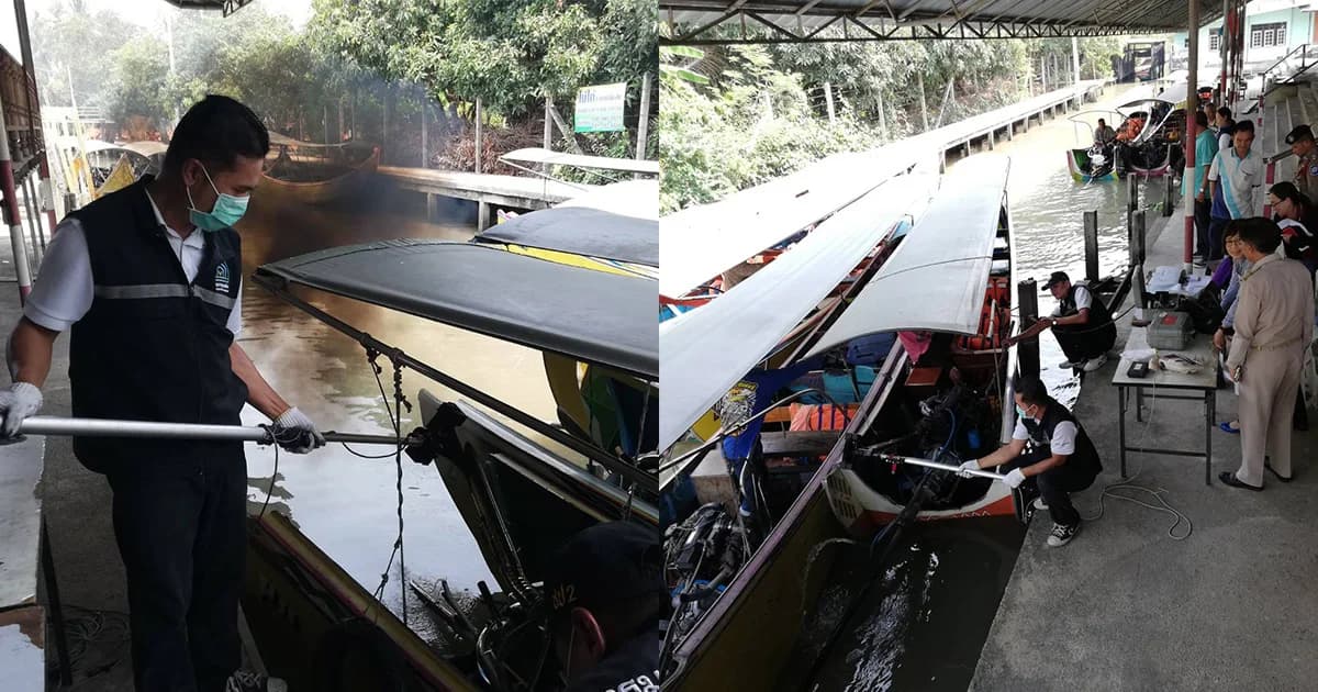 กรมควบคุมมลพิษ สั่งงดเดินเรือโดยสารดำเนินสะดวกชั่วคราว 33 ลำ ปล่อยควันดำเกินค่ามาตรฐาน