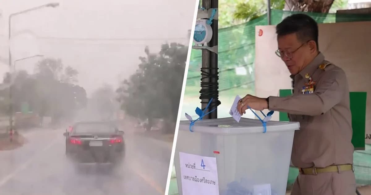 ศรีสะเกษฝนตกหนัก ! ผู้ว่าฯ หวั่นไฟดับ สั่งทุกหน่วยเลือกตั้งเตรียมไฟสำรองให้พร้อม