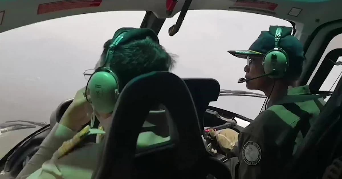 ผู้ว่าเชียงใหม่ขึ้นฮ. ตรวจไฟป่าหมอกควันในพื้นที่อุทยานแห่งชาติดอยสุเทพ-ปุย