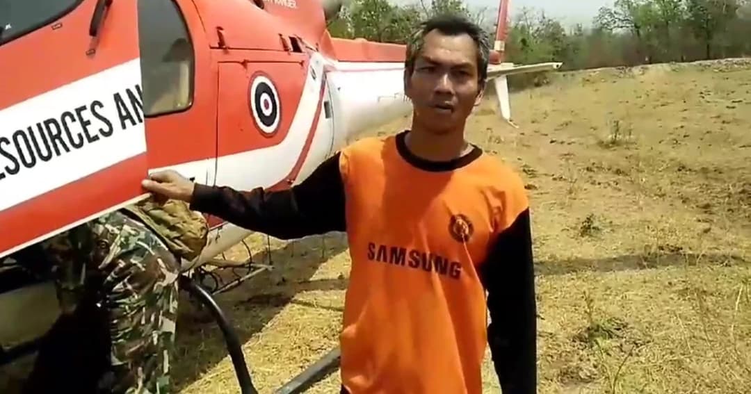 หนุ่มเก็บผักหวานหลงป่า รอดตายเจอสัญญาณโทรศัพท์