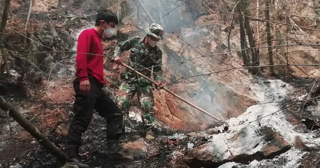 จนท.ยังต้องเฝ้าระวังไฟป่าดอยหลวงเชียงดาว หลังควบคุมสถานการณ์ได้แล้ว