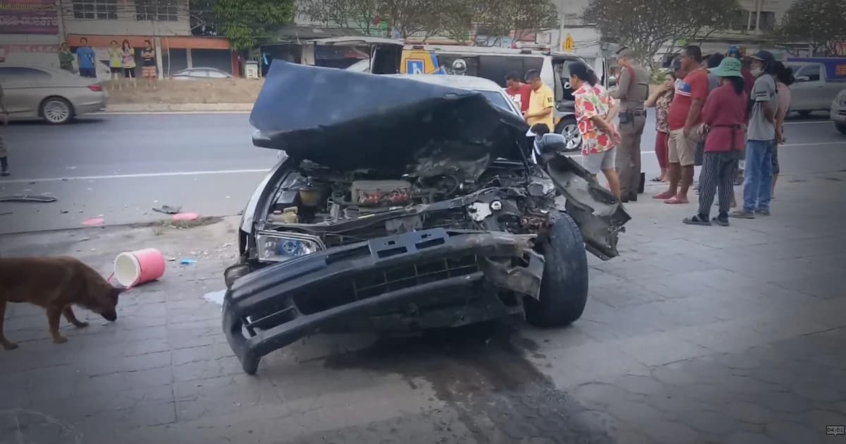 หนุ่มใหญ่ชลบุรีคลั่งยา ซิ่งเก๋งชนคนงานเมียนมาดับ