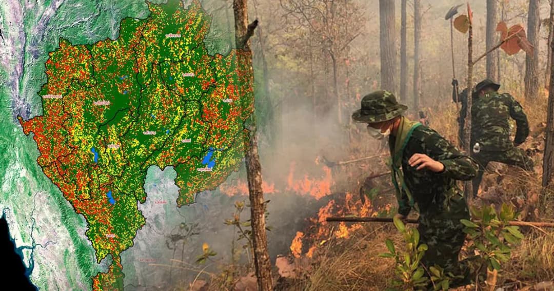 จิสด้า เผยภาพถ่ายดาวเทียม จ.แม่ฮ่องสอน เชียงใหม่ ตาก และน่าน พบไฟป่ามากสุด