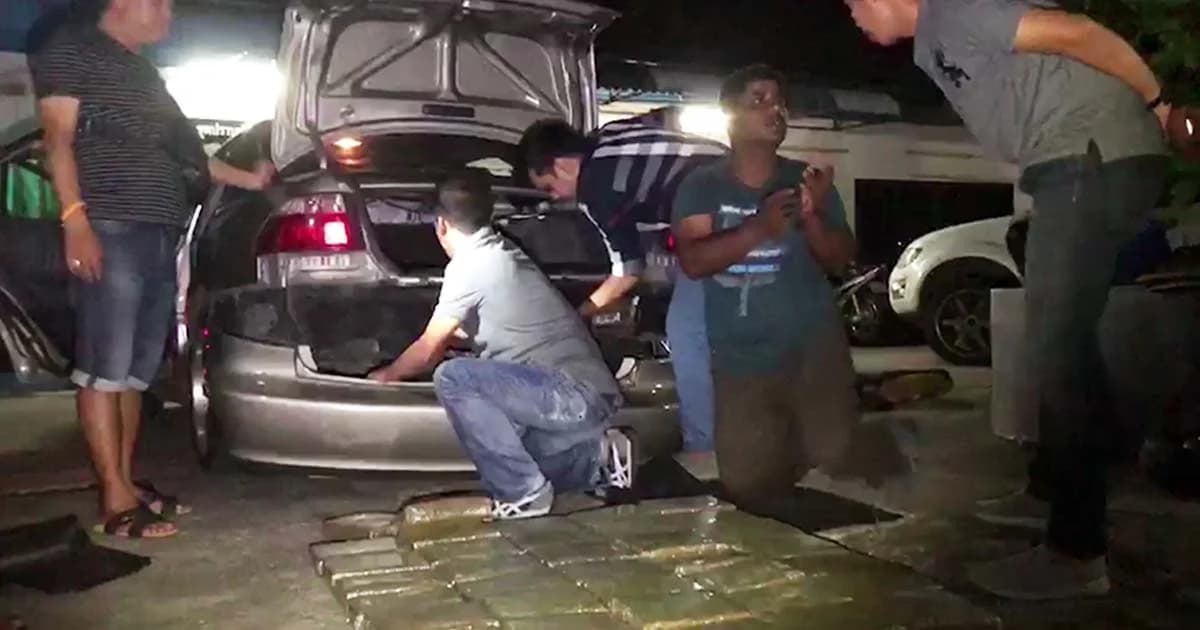 จับชาวมาเลย์ รับจ้างขนกัญชา 64 กก. ซัดทอดมีหญิงไทยร่วมขบวนการ