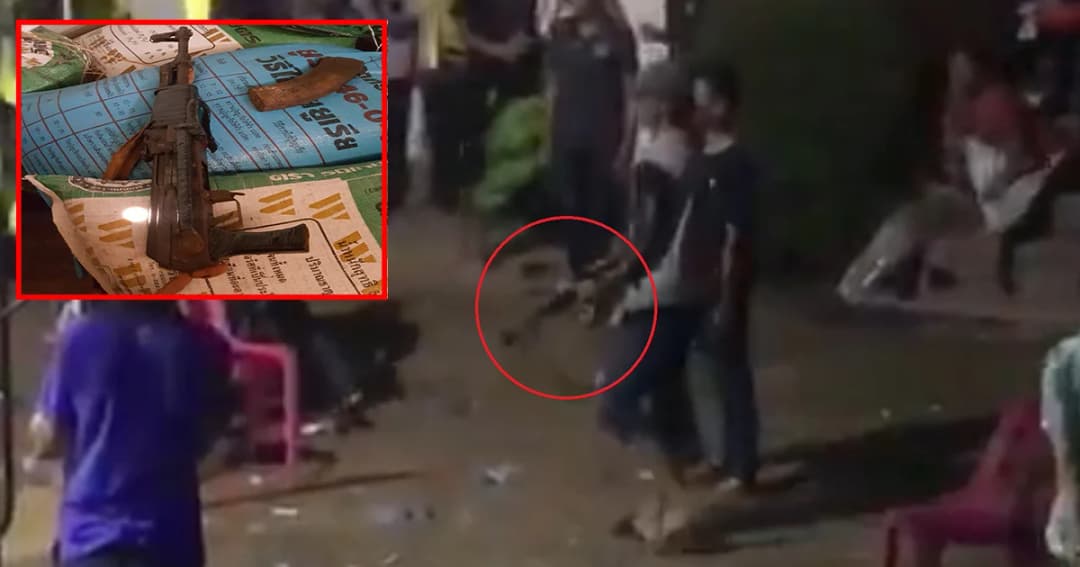 รวบขาใหญ่หมู่บ้านแบกอาก้าขู่หน้าเวทีหมอลำซิ่ง