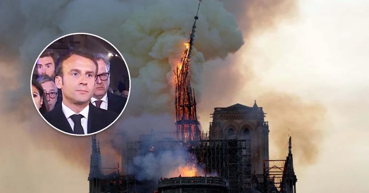 ปธน.มาครง ปลอบขวัญชาวเมืองเหตุไฟไหม้มรดกโลก “มหาวิหารนอเทรอดาม”
