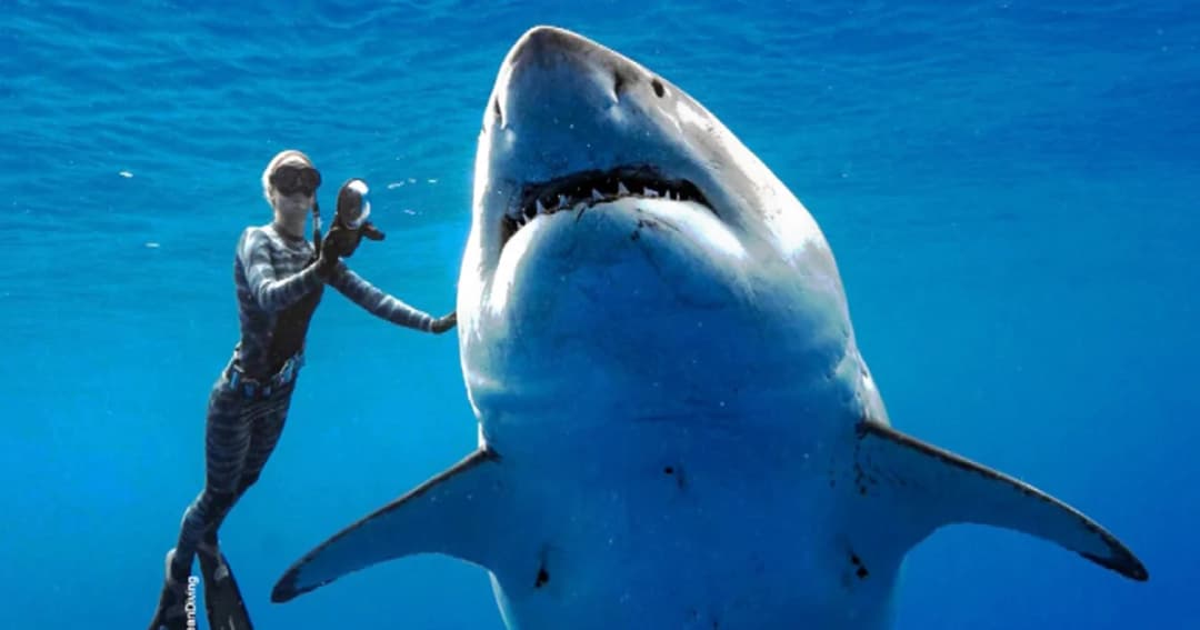 เปิดคลิปคนว่ายน้ำกับฉลาม ลบภาพดุร้าย