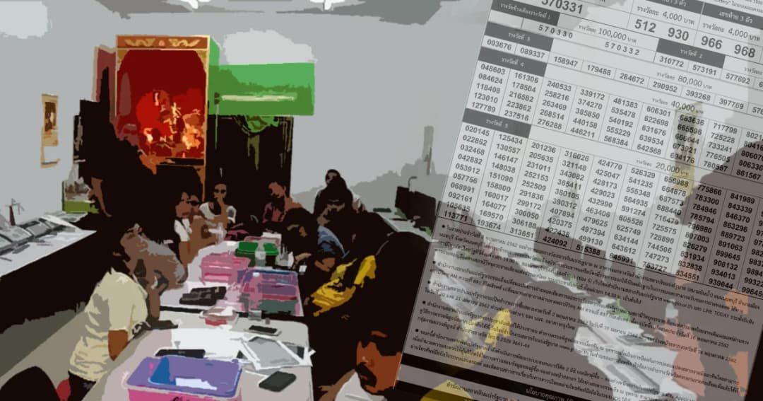 ทลายหวยออนไลน์กลางเมืองสุไหงโก-ลก จ.นราธิวาส เงินหมุนเวียนกว่า 40 ล้าน