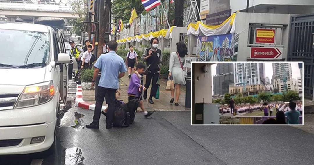 คึกคักเปิดเทอมวันแรก “กรุงเทพคริสเตียน” ผอ.แร็พโชว์หน้าเสาธง