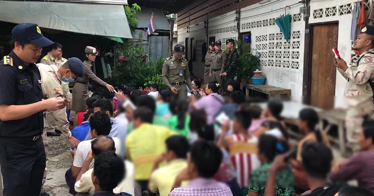 สนธิกำลังกวาดล้างแรงงานเถื่อน พบลักลอบเข้าเมืองกว่า 100 ราย ชายแดนแม่สอด