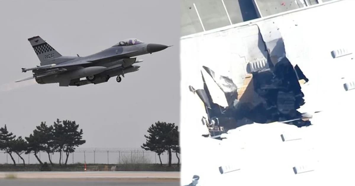 เครื่องบิน F-16 สหรัฐฯ ตกใส่โกดังเก็บสินค้า เบื้องต้นพบผู้บาดเจ็บ 3 ราย