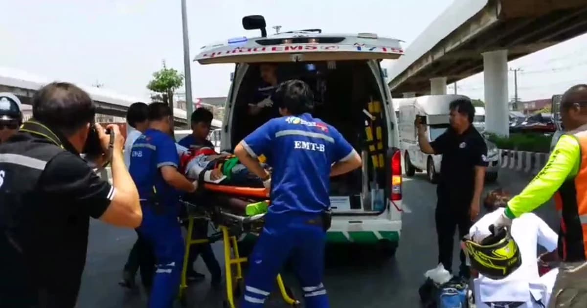 2 หนุ่มขี่ จยย.ล้ม ร่วงตกสะพาน ดับ 1 ราย เจ็บสาหัส 1 ราย