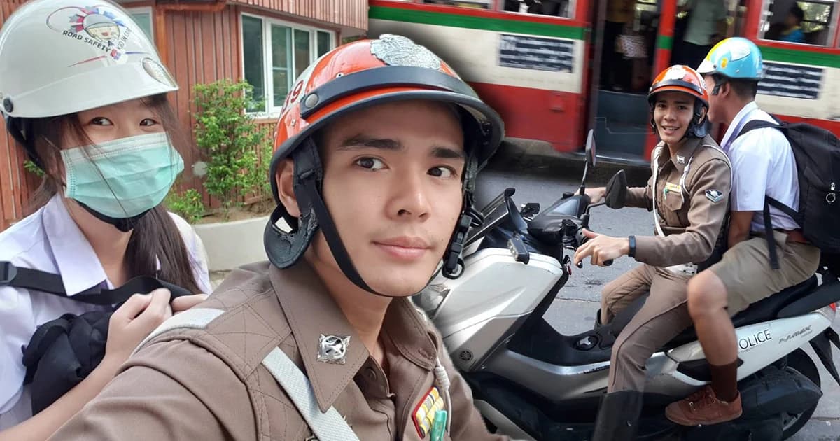 โครงการน่ารัก “PoliceShare ส่งน้องถึงโรงเรียน” แก้ปัญหารถติดทางเดียวกันไปด้วยกัน