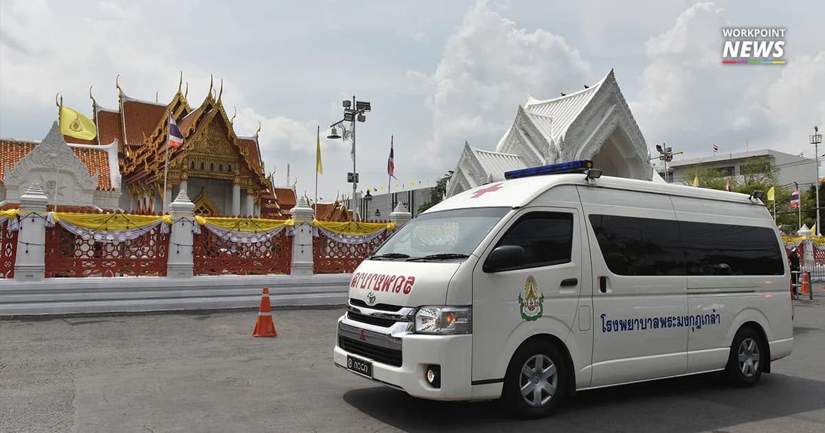 เคลื่อนร่าง “พล.อ.เปรม” คลุมธงชาติอย่างสมเกียรติไปวัดเบญจมบพิตรฯ