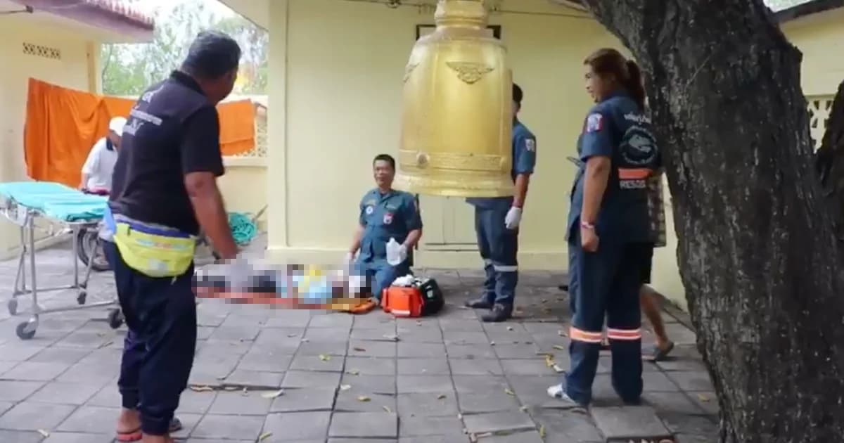 หนุ่มฉะเชิงเทราเมา ขี่จยย.วนรอบโบสถ์ป่วนพระในวัด ก่อนเสียหลักชนระฆังดังลั่น