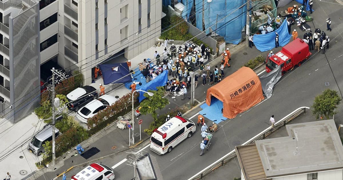 ชายคลั่งถือมีดไล่แทง “เด็กอนุบาล” ตาย 2 บาดเจ็บ 16 แล้วเชือดคอตัวเองดับ ที่ญี่ปุ่น