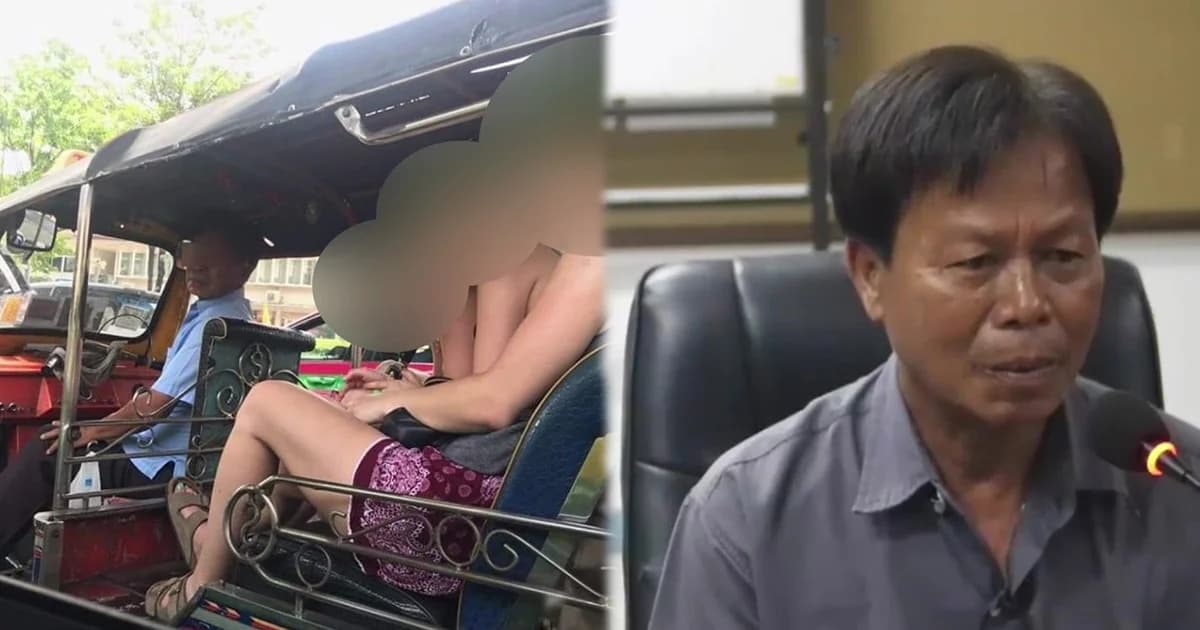 ลุงขับตุ๊กตุ๊กไหว้ขอโทษรับผิดโขกราคาฝรั่ง 1,500 บาท