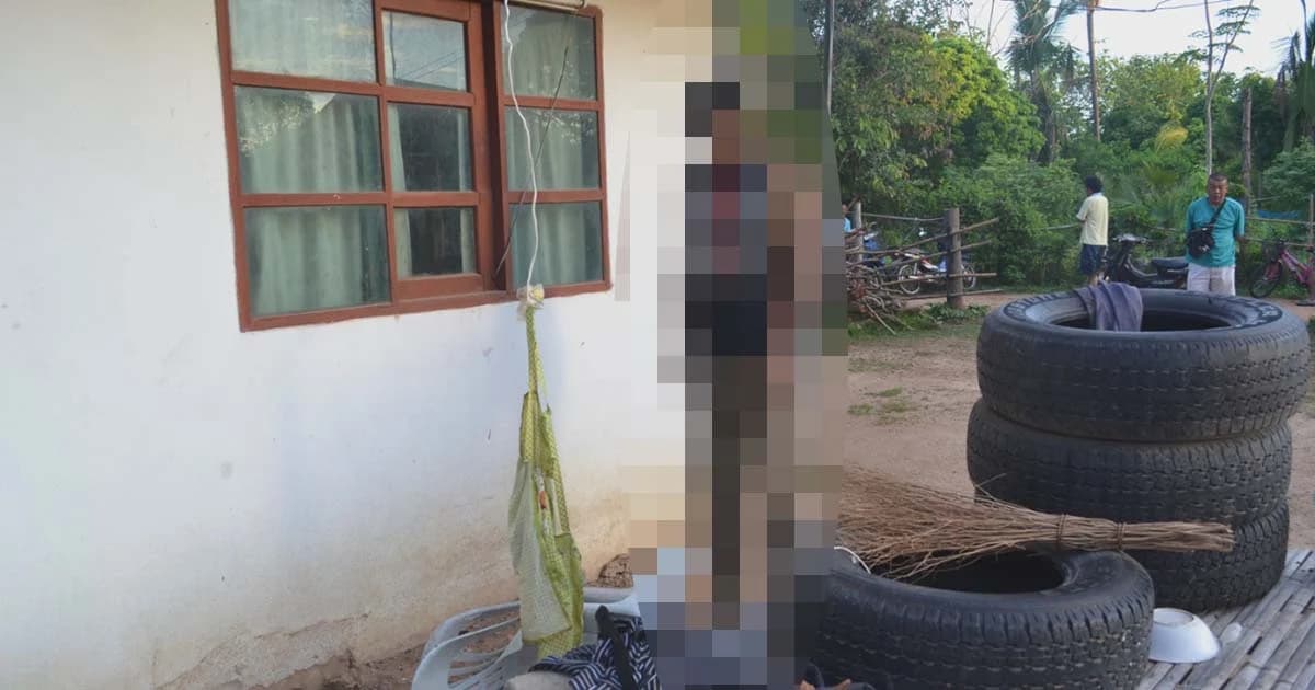 อาบังขายโรตีผูกคอตัวเองดับ คาดหนีความผิด หลังคว้ามีดแทงเมียดับคาบ้านลำปาง