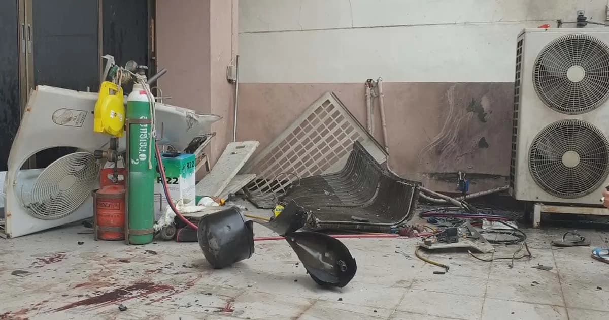 แอร์ระเบิดในร้านขายของชำ จ.เชียงใหม่ บาดเจ็บ 2 ราย คาดช่างแอร์ใช้แก๊สเชื่อมท่อ