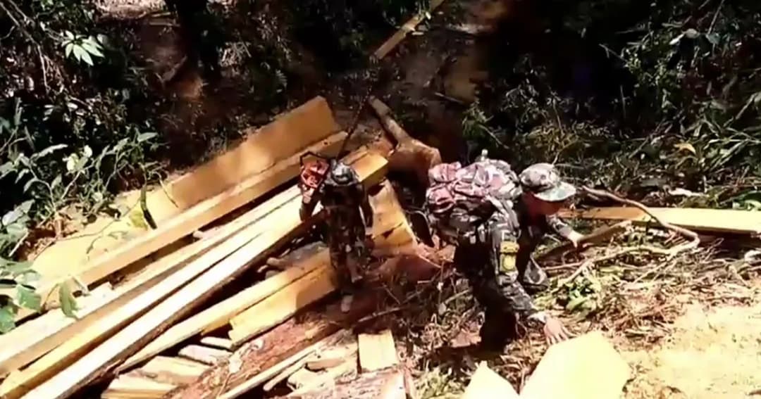 ยิงสนั่นป่า! จนท.ปะทะกองขบวนการทำไม้ชายแดนไทย-กัมพูชา