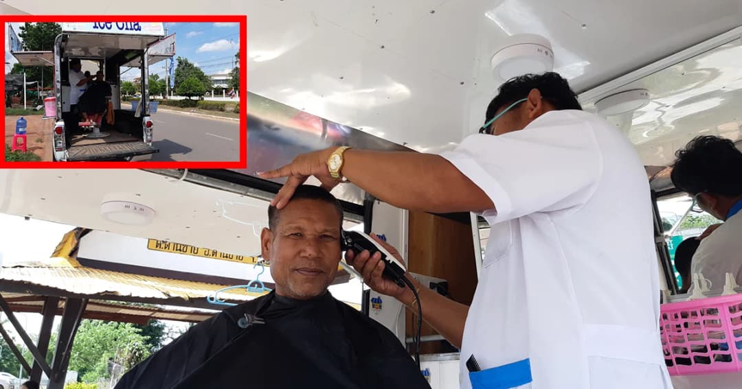 ร้านตัดผมแบบเคลื่อนที่ คิดราคาถูกเพราะไม่เสียค่าเช่า