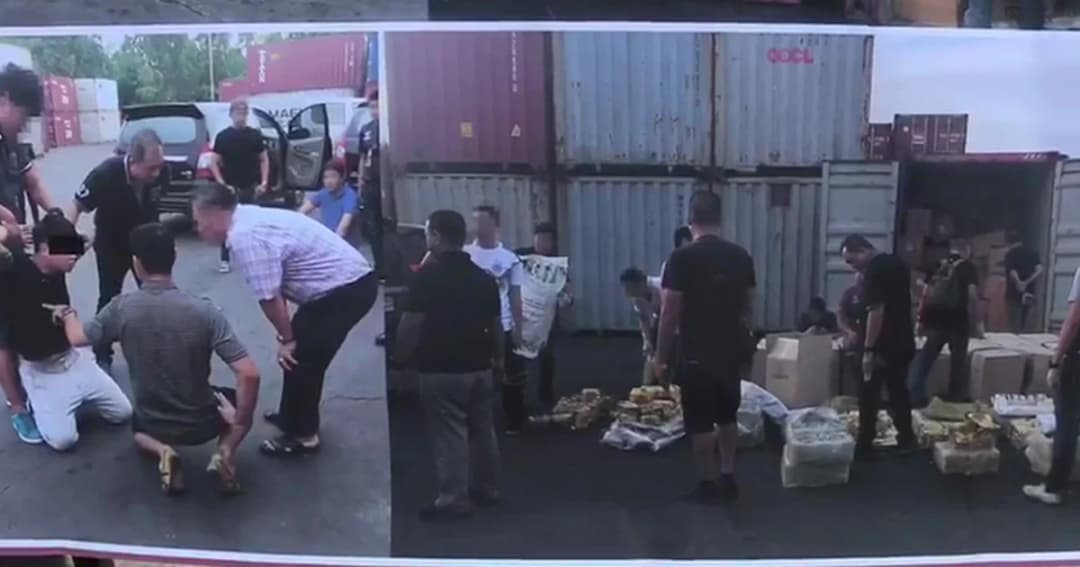 ยึดไอซ์เกือบ 1 ตัน มูลค่ากว่า 2 พันล้าน ซุกตู้คอนเทนเนอร์สำแดงสินค้าเป็นรองเท้า