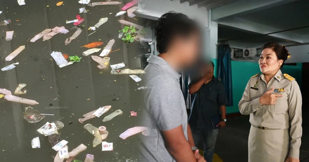 ปรับแล้ว 1 หมื่น โรงแรมต้นเหตุทิ้ง “ถุงยางอนามัยใช้แล้ว” ลงคลองบางกอกใหญ่