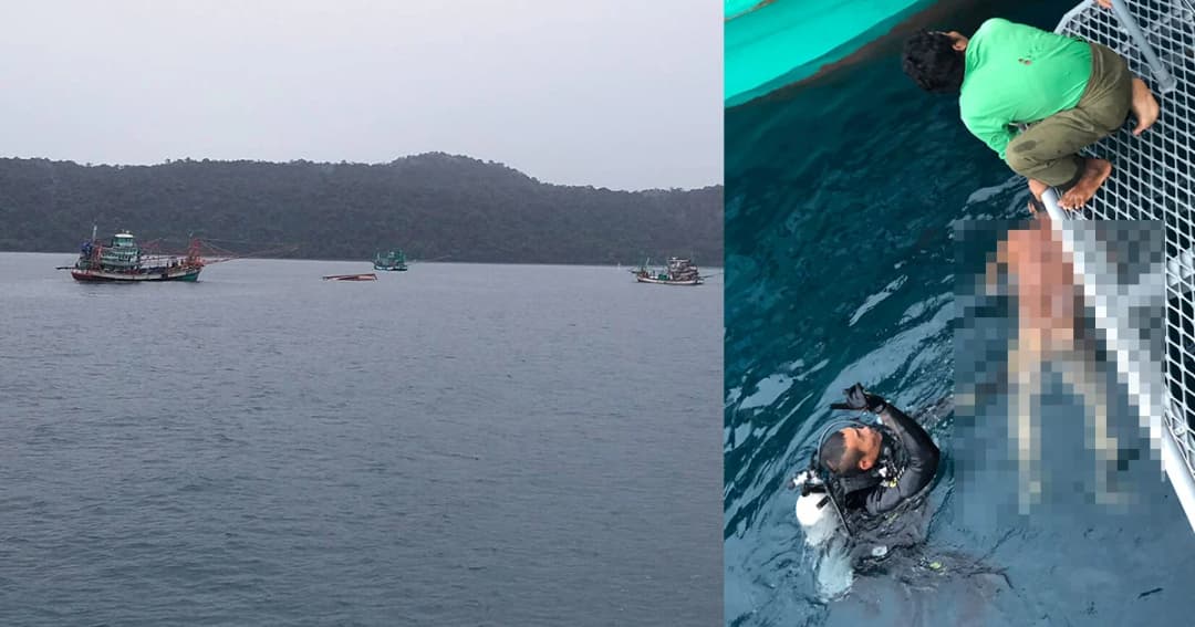 เรือประมงอับปางทะเลตราด ทหารเรือดำน้ำพบลูกเรือดับ 2 ศพ ยังสูญหายอีก 1 ราย