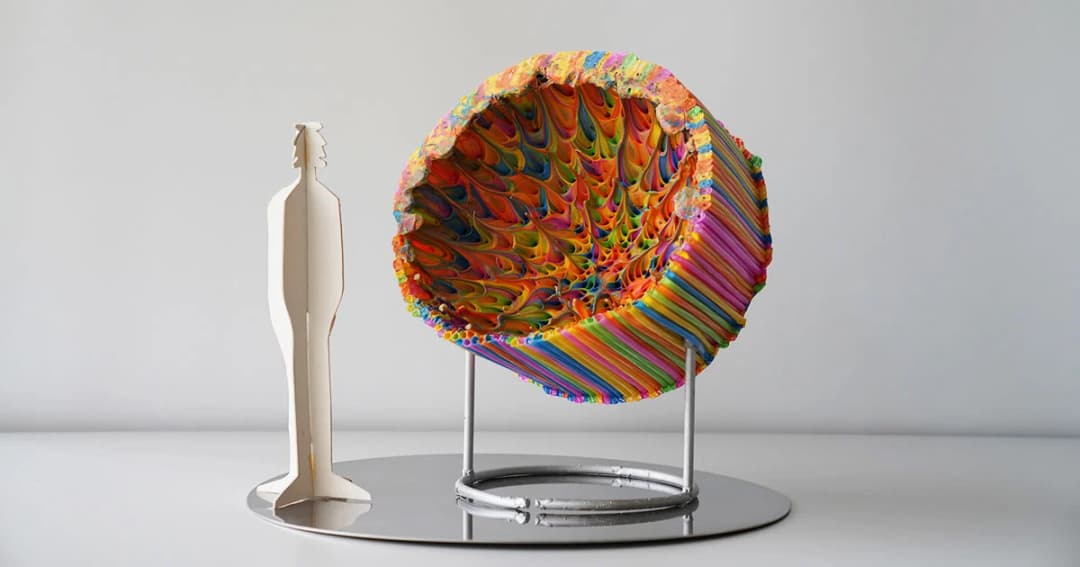 นิสิตสถาปัตย์ จุฬาฯ ไอเดียเจ๋ง สะท้อนปัญหาสิ่งแวดล้อม เปลี่ยนหลอดใช้แล้วเป็นงานศิลปะ