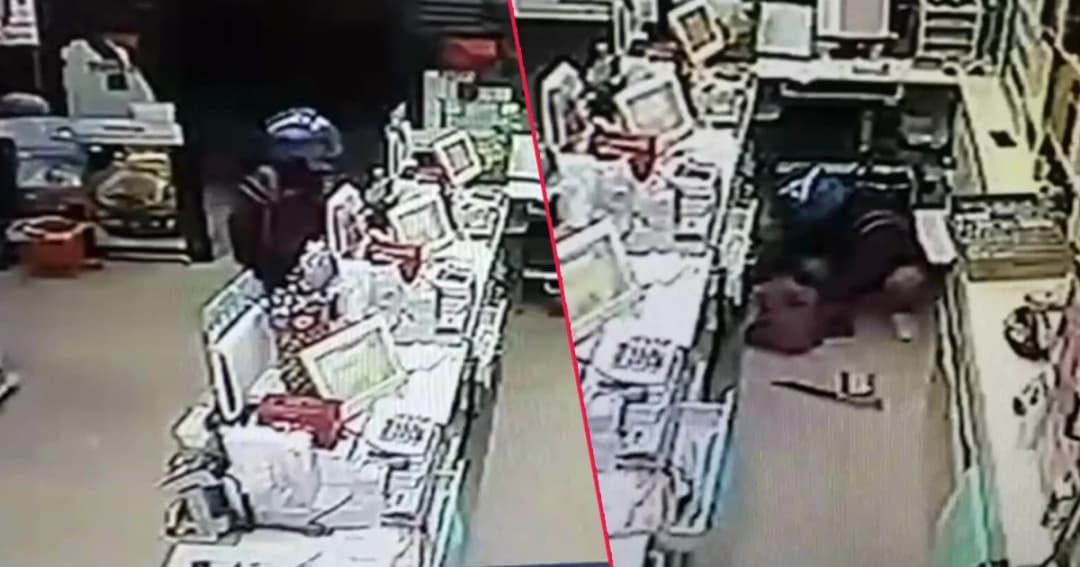 คนร้ายควงสปาต้าจี้ร้านสะดวกซื้อชิงเงิน 2 ล้าน ซิ่งจยย.หนี