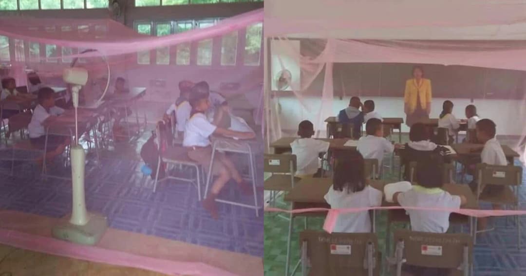 สกลนคร “กางมุ้งเรียนหนังสือ” ป้องกันโรคไข้เลือดออก หลังพบป่วยพุ่ง 278 ราย