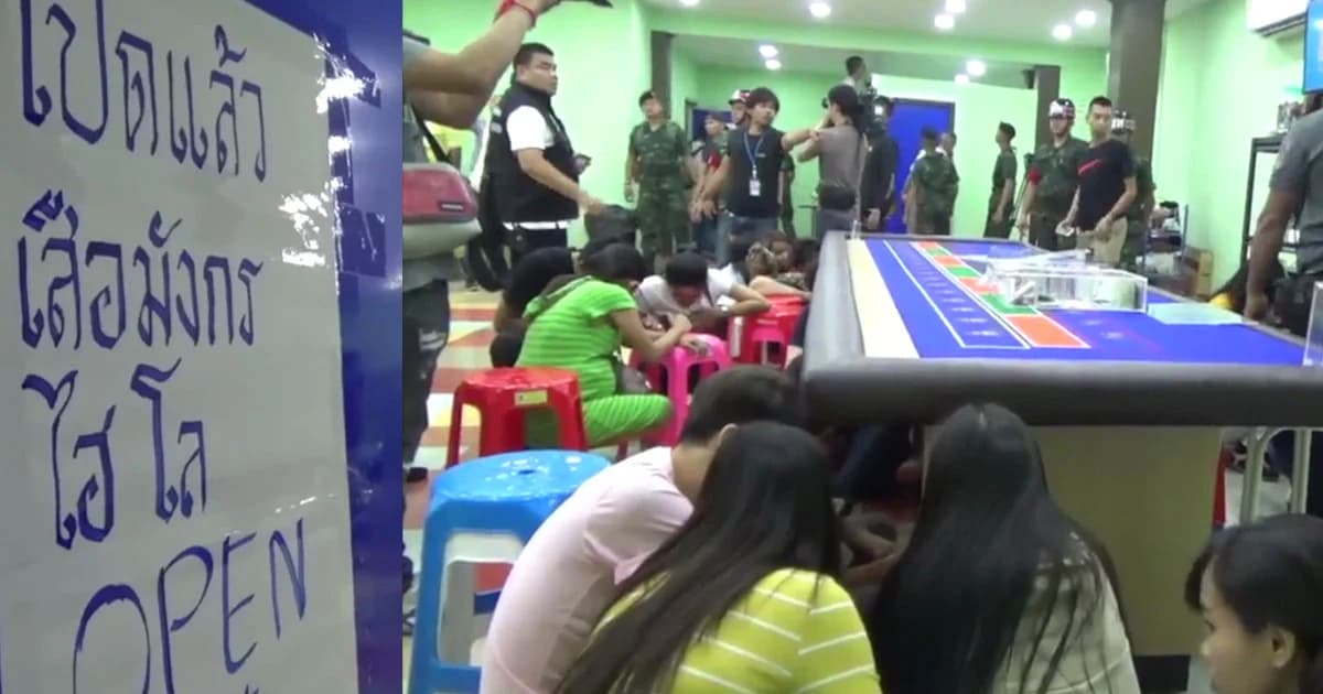 ทหารทลายบ่อนเสือมังกร ย่านห้วยขวาง รวบนักพนัน 31 คน พร้อมของกลางจำนวนมาก