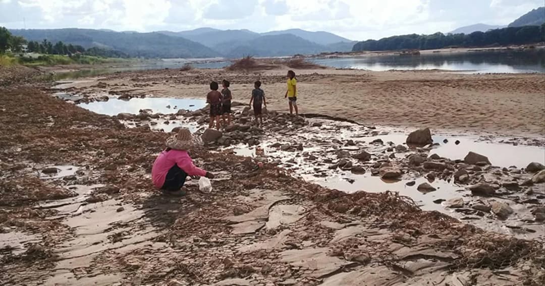 แม่น้ำโขง แห้งขอดในรอบ 10 ปี เขื่อนลาวแจ้ง ระวังระดับน้ำผันผวน