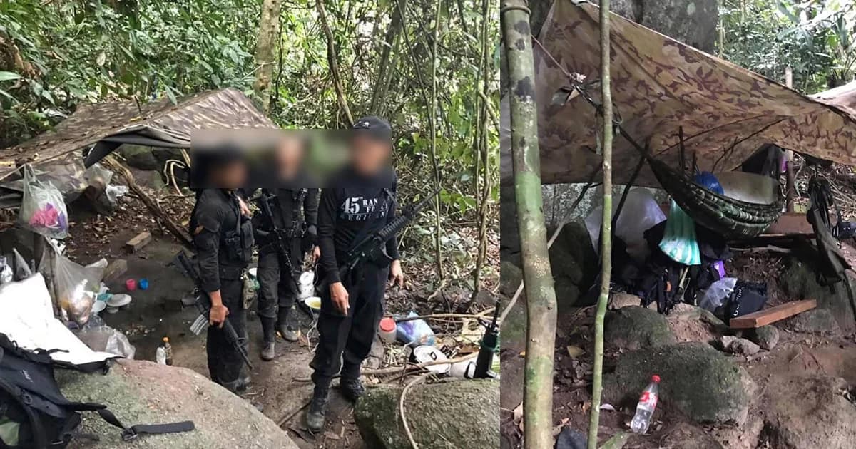 ปะทะสนั่นเขา! ทหารพรานทลายแหล่งกบดานโจรใต้ ยึดที่พัก 7 หลังและปืนเอ็ม16