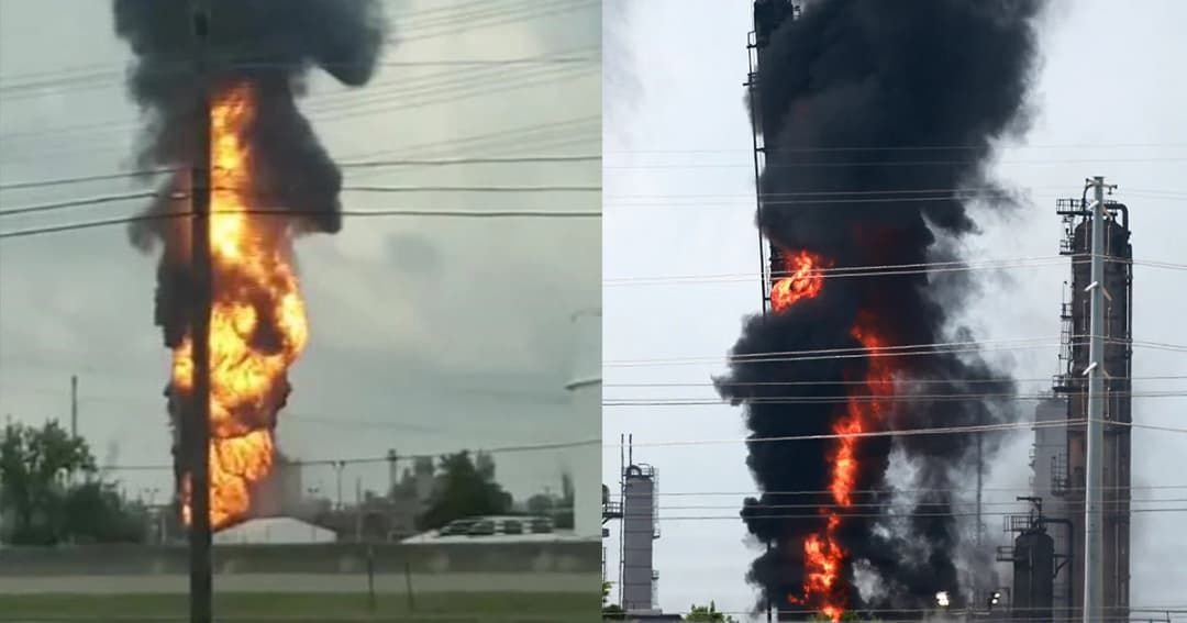 เกิดเหตุไฟไหม้โรงกลั่นน้ำมันขนาดใหญ่ในสหรัฐฯ บาดเจ็บกว่า 30 ราย