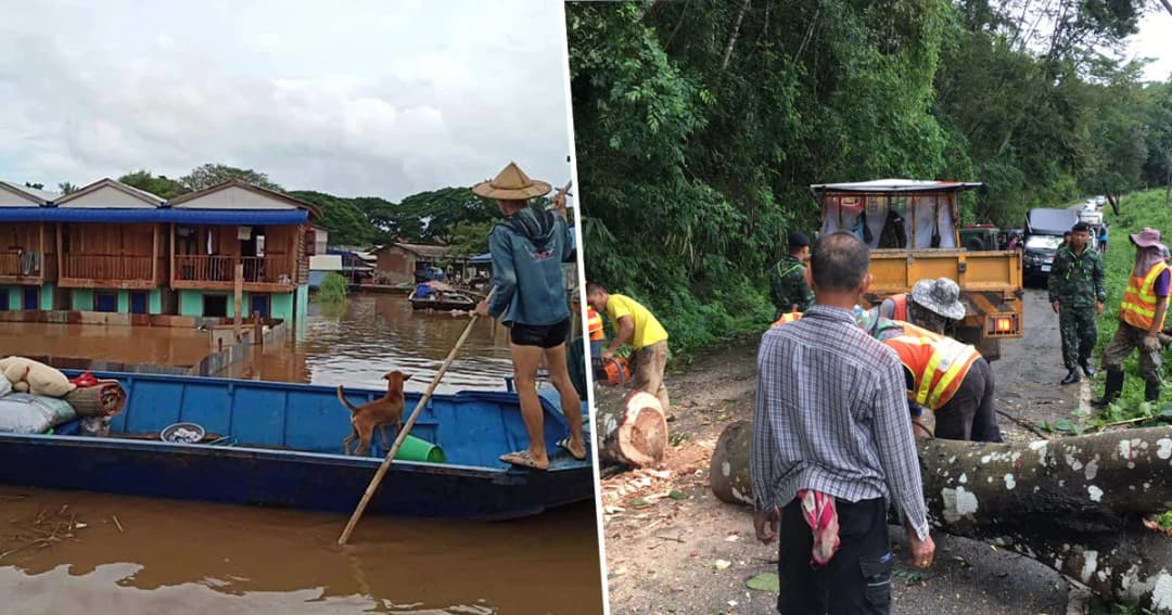 “วิภา”แผลงฤทธิ์ ฝนถล่มชายแดนตาก “น้ำเมย” สูงระดับอันตราย เรือล่มสูญหาย 1 คน