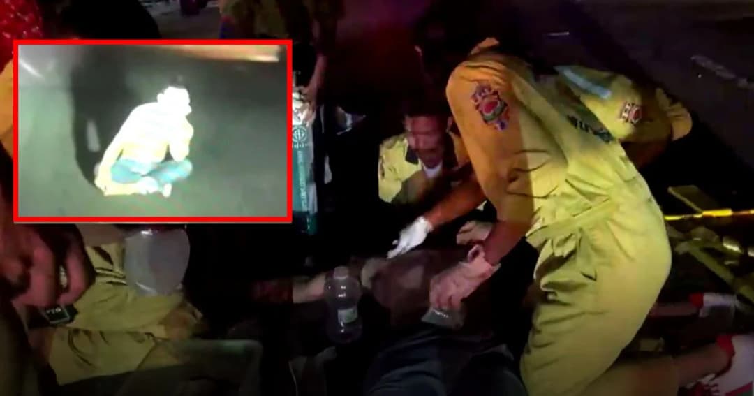 หนุ่มนั่งกลางถนนคาดประชดภรรยา ถูกรถชนเสียชีวิตจริง